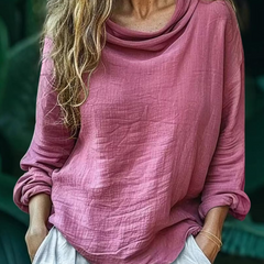 Grace · Blusa de lino y algodón