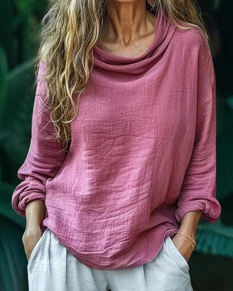 Grace · Blusa de lino y algodón