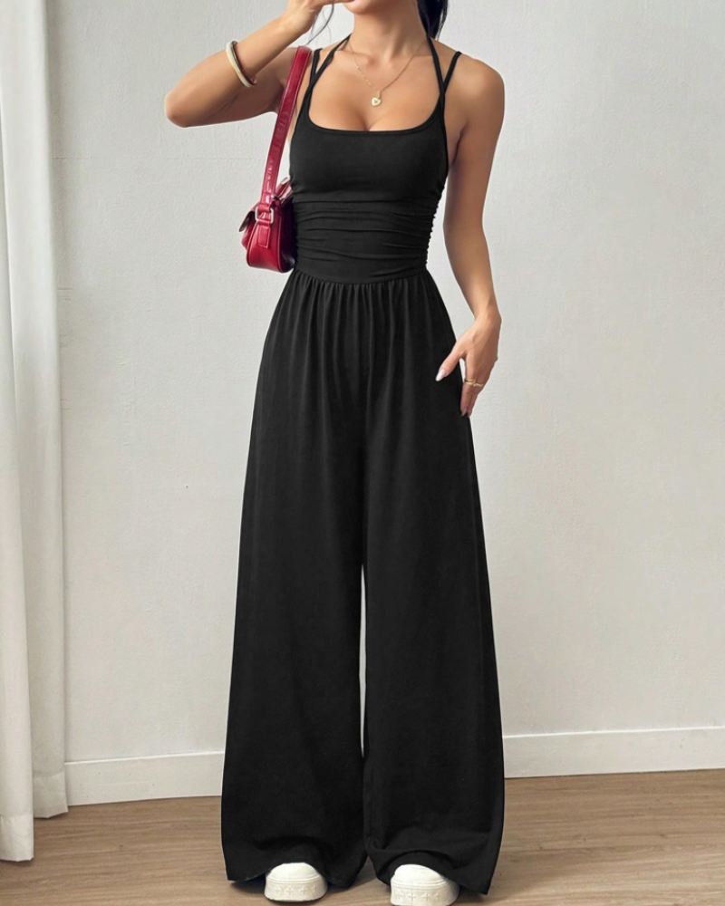 Avery Combinaison Femme – Combinaison Large à Bretelles Taille Élastique Élégante