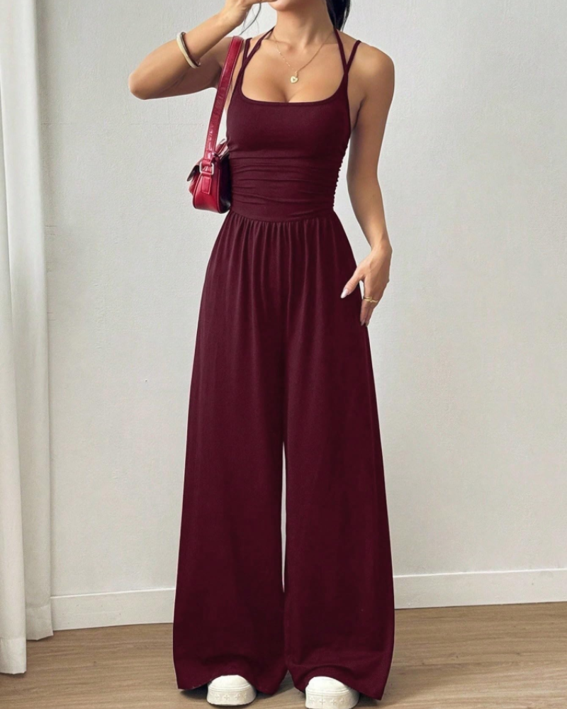 Avery Combinaison Femme – Combinaison Large à Bretelles Taille Élastique Élégante