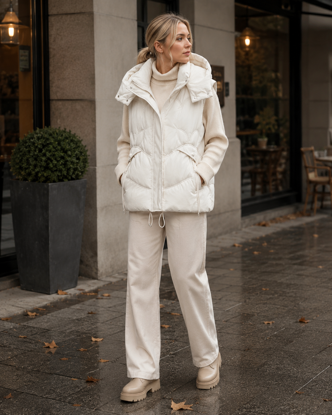 Maisie Gilet à Capuche Femme – Sans Manches, Capuche Amovible & Coupe Épaisse