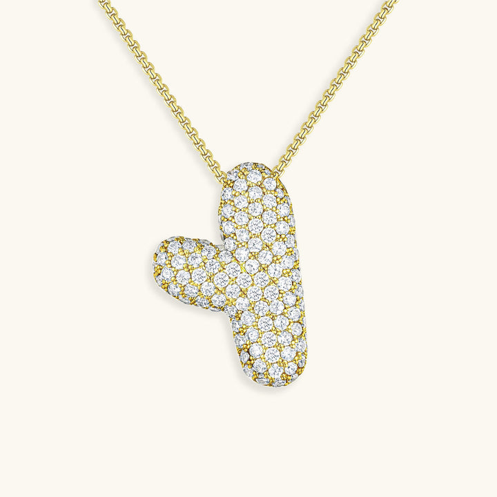 Melanie – Doble corazón en collar dorado