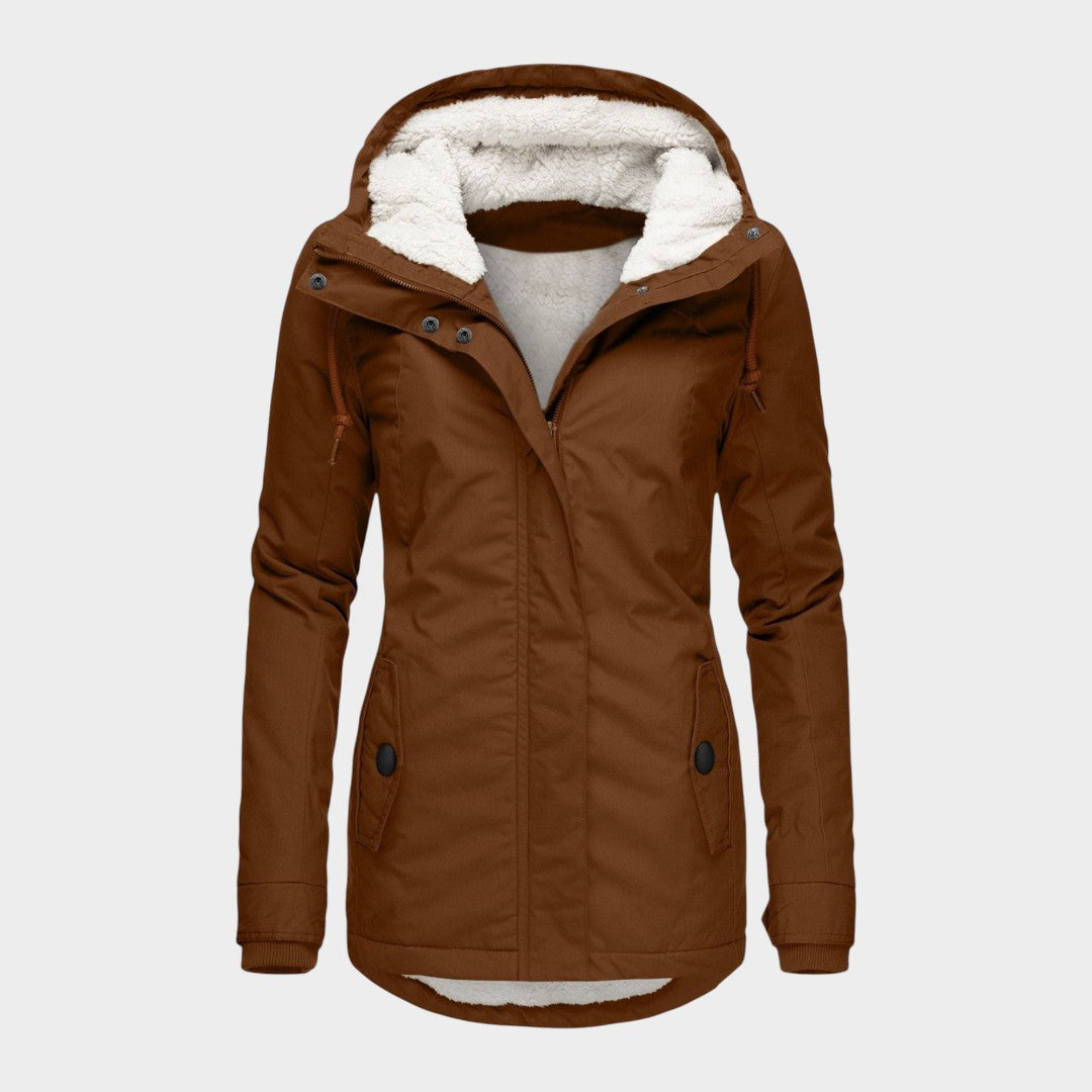 Chaqueta Larga de Felpa Anna™ para Otoño