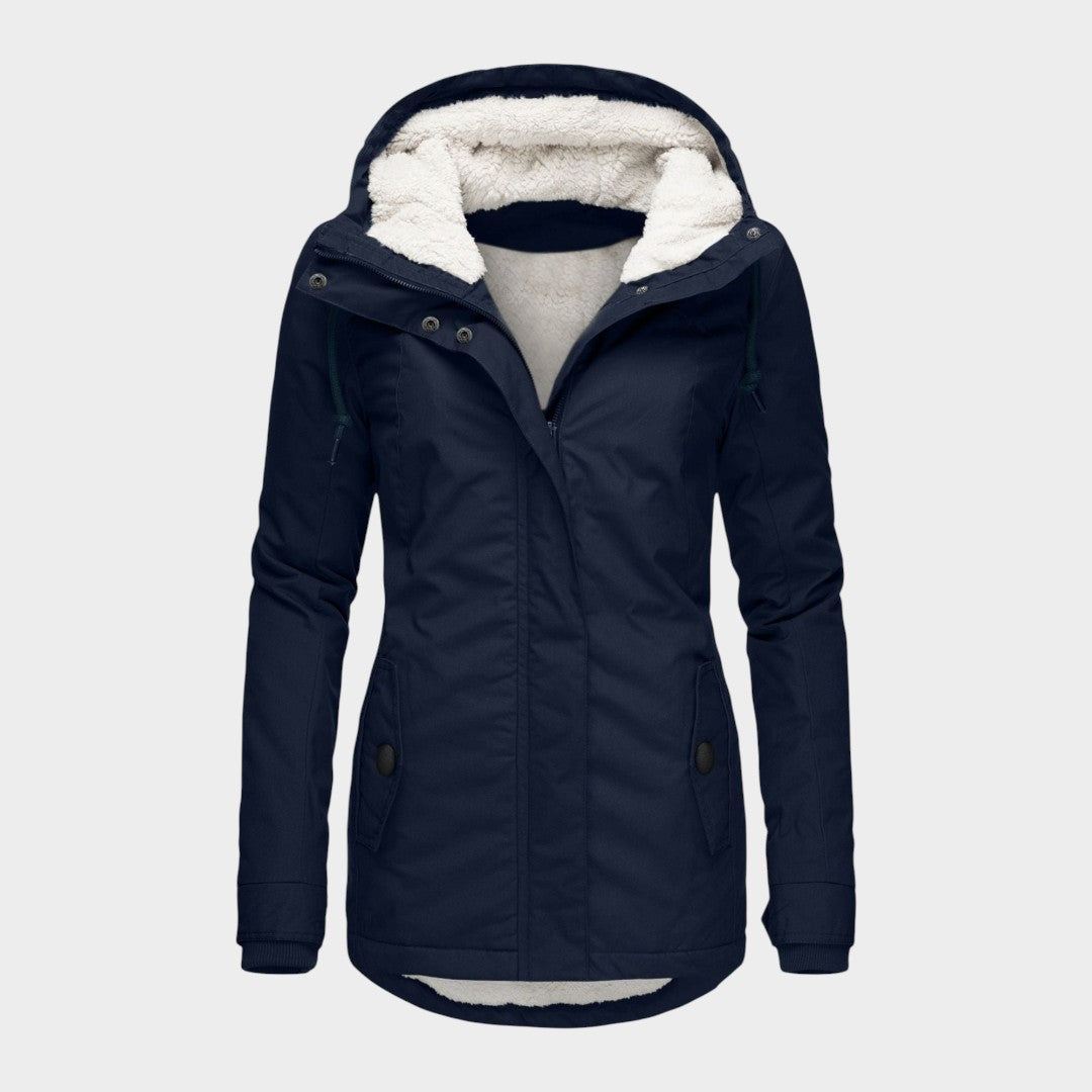 Chaqueta Larga de Felpa Anna™ para Otoño