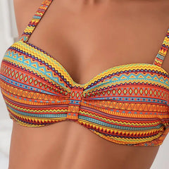 Bikini de dos piezas con estampado a rayas - Raúl & Sara Madrid