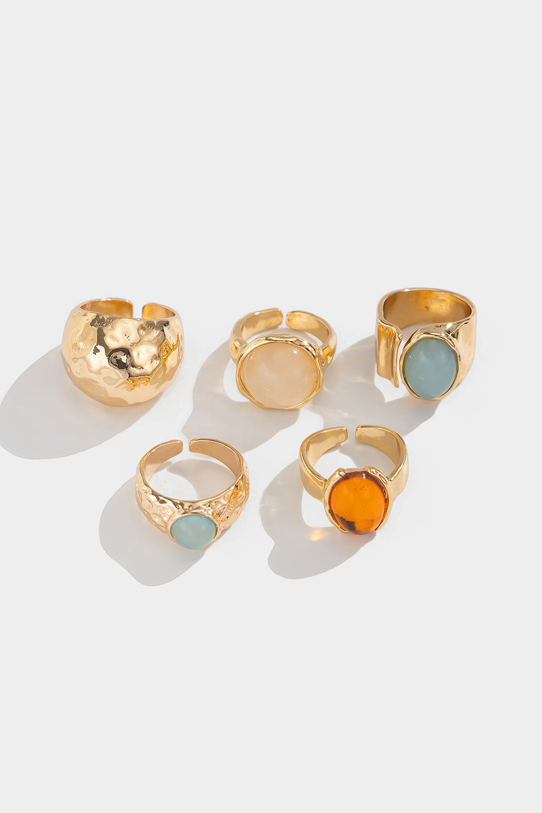 Conjunto de Anillos Abiertos con Brillantes