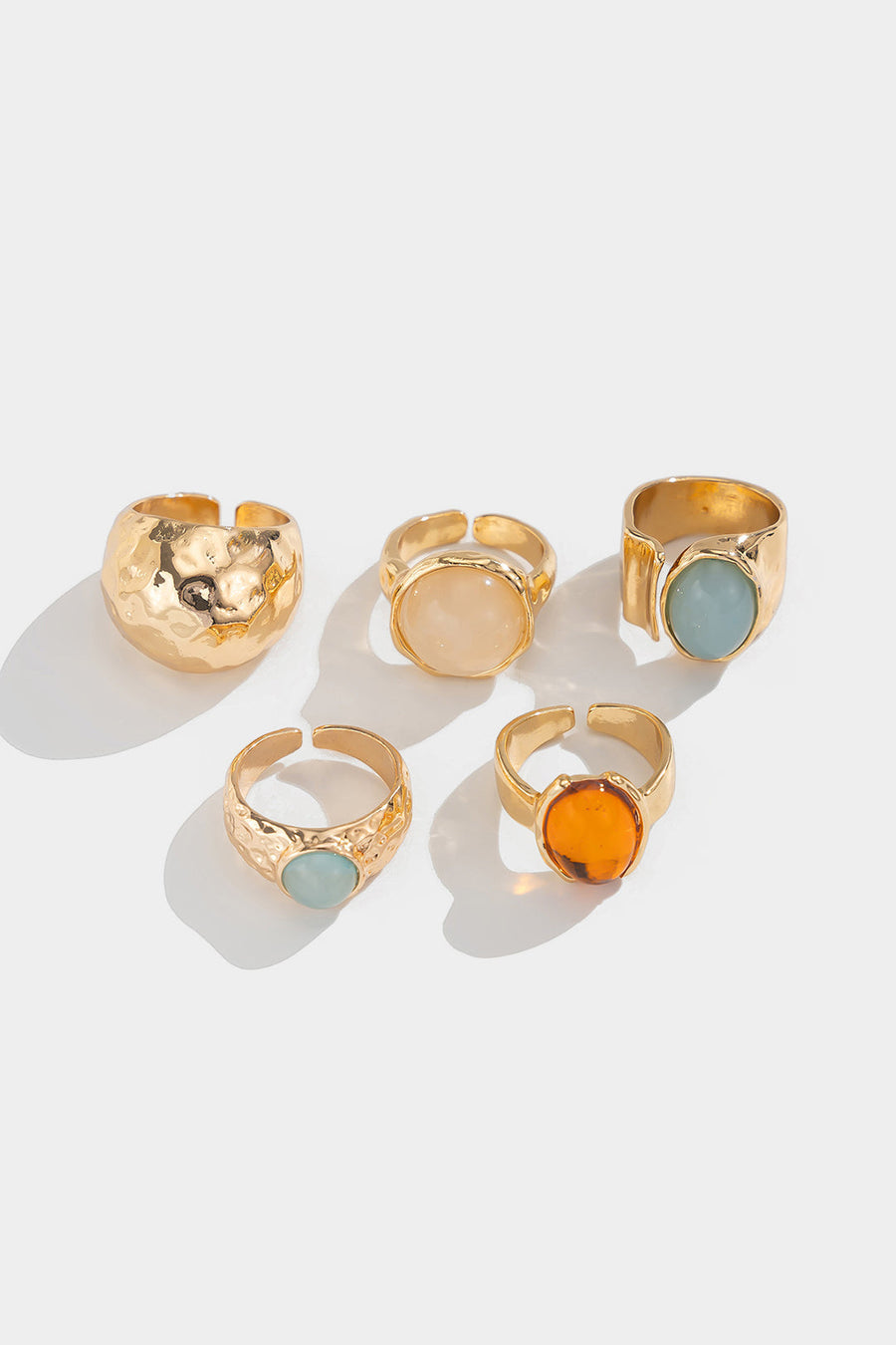 Conjunto de Anillos Abiertos con Brillantes - Raúl & Sara Madrid