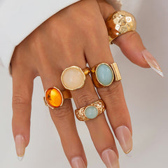 Conjunto de Anillos Abiertos con Brillantes - Raúl & Sara Madrid