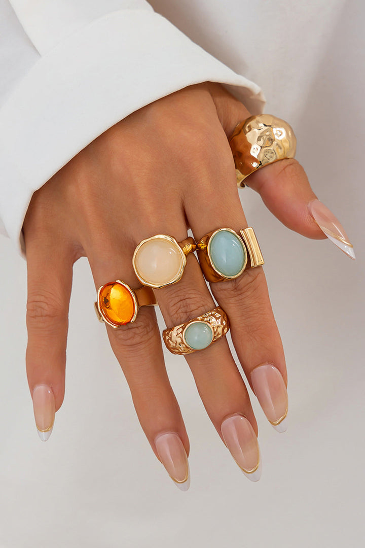 Conjunto de Anillos Abiertos con Brillantes