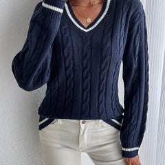 Jersey de punto con escote en V