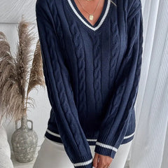 Jersey de punto con escote en V