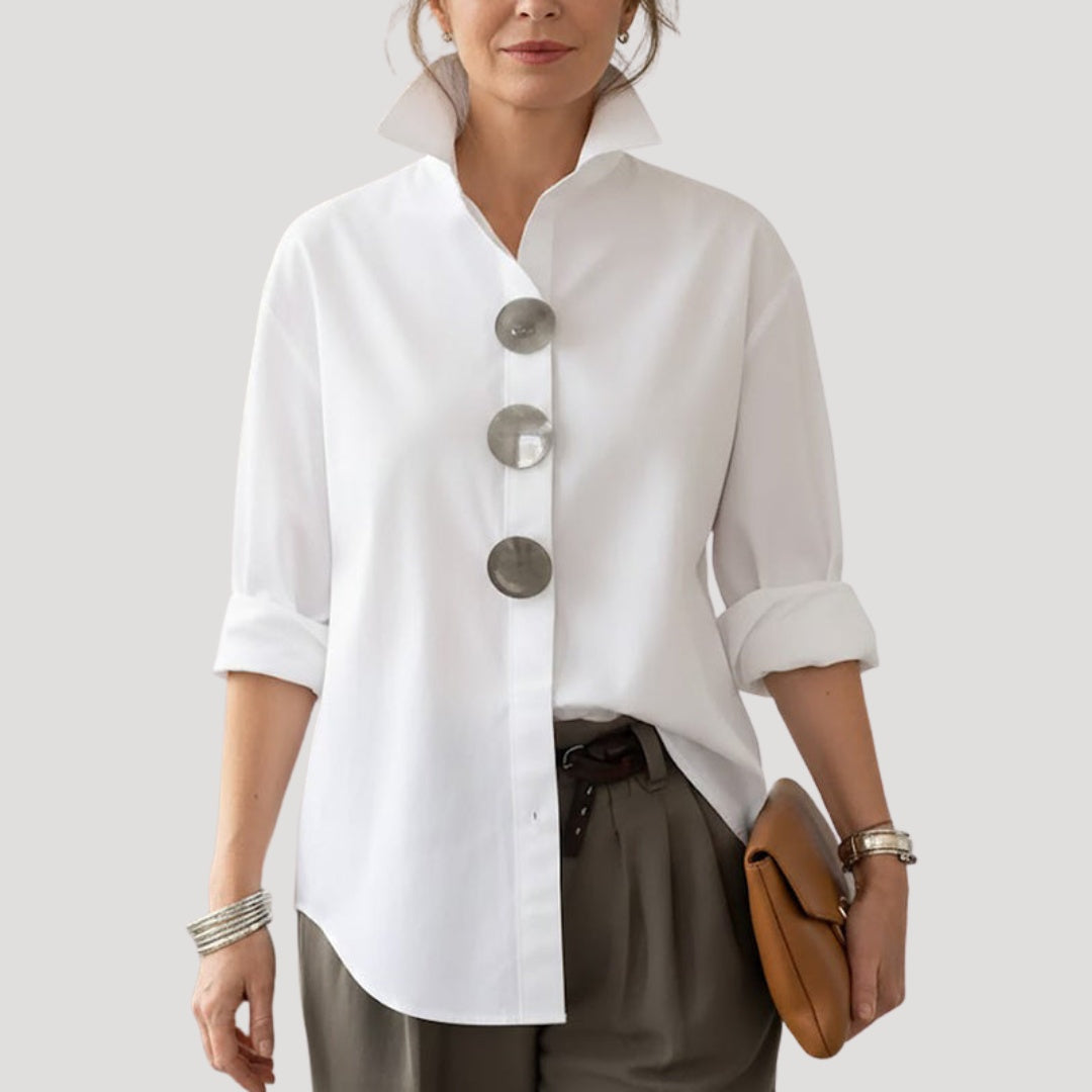 Camisa elegante de cuello alto