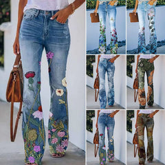 Jeans flare de cintura alta