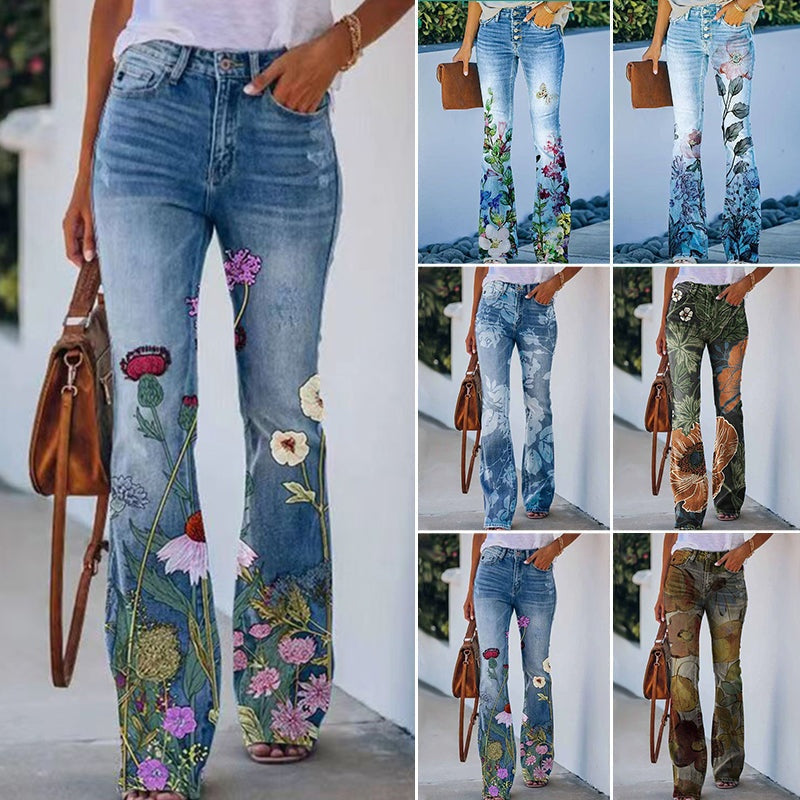 Jeans flare de cintura alta