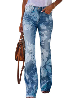 Jeans flare de cintura alta