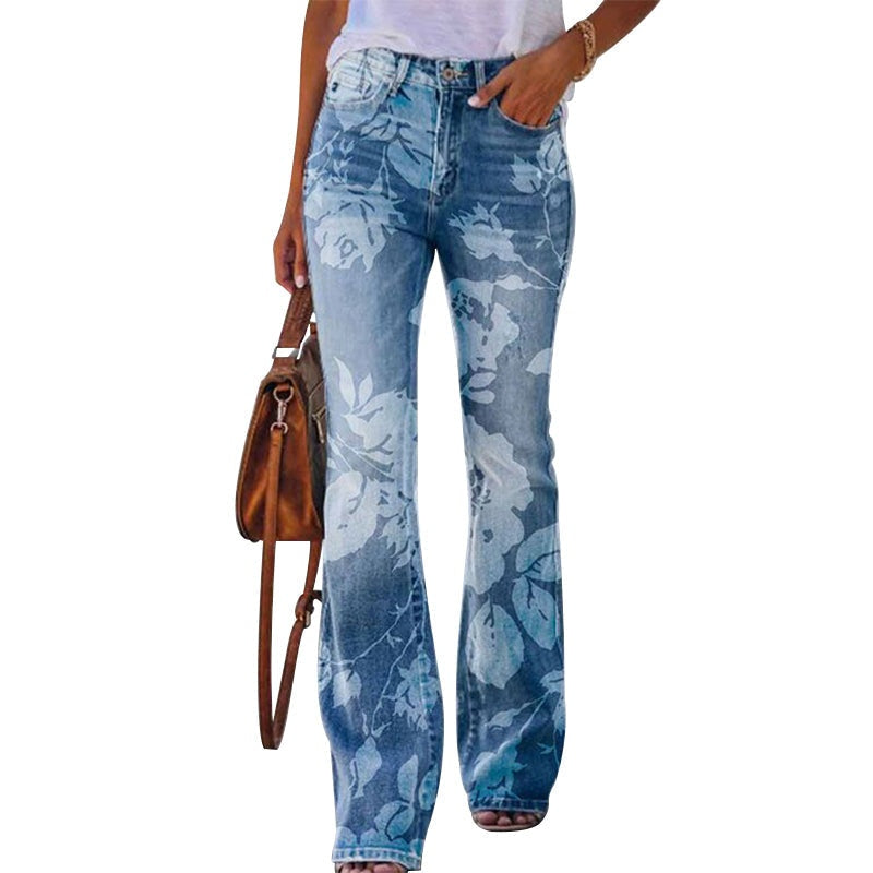 Jeans flare de cintura alta