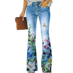 Jeans flare de cintura alta