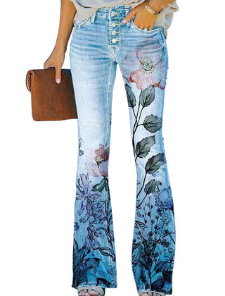 Jeans flare de cintura alta