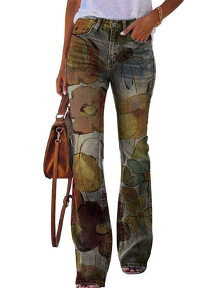 Jeans flare de cintura alta