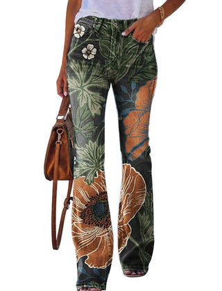 Jeans flare de cintura alta