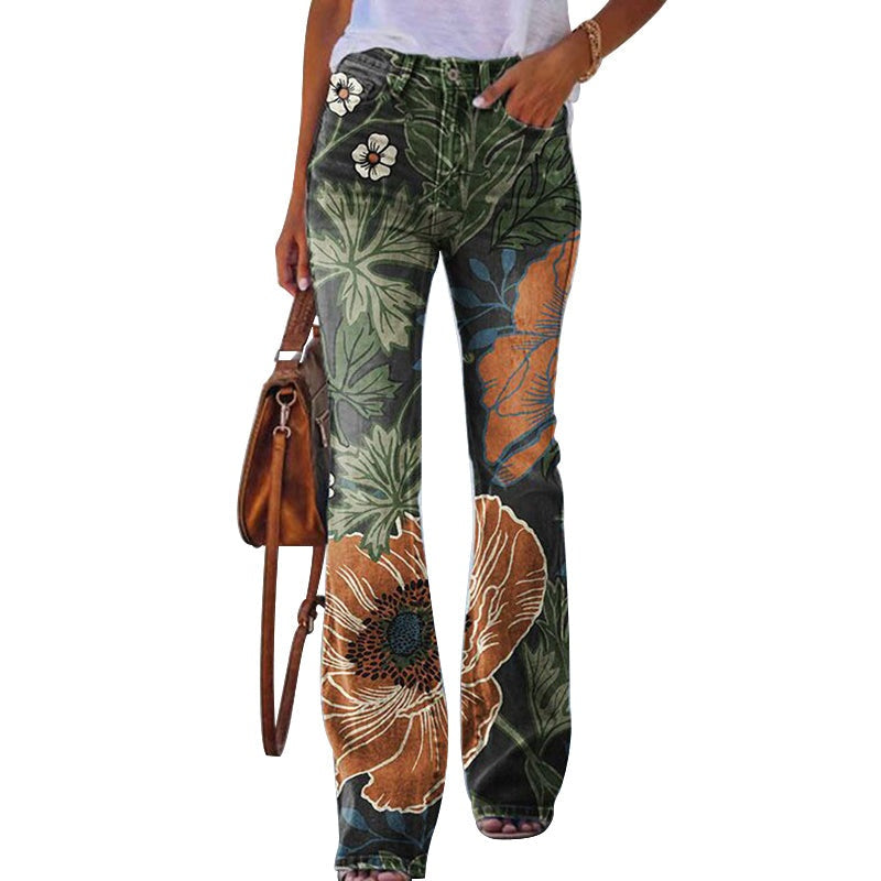 Jeans flare de cintura alta