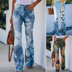 Jeans flare de cintura alta