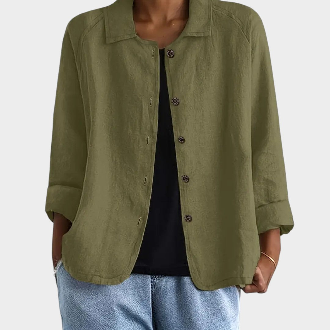 Sofia™ | Chaqueta de Lino Elegante