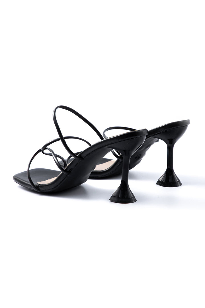 Tacones Altos Abiertos con Diseño Sin Correa en el Tobillo