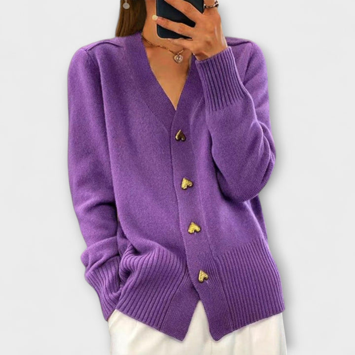 Marij – Vintage-Style V-Neck Sweater for Women