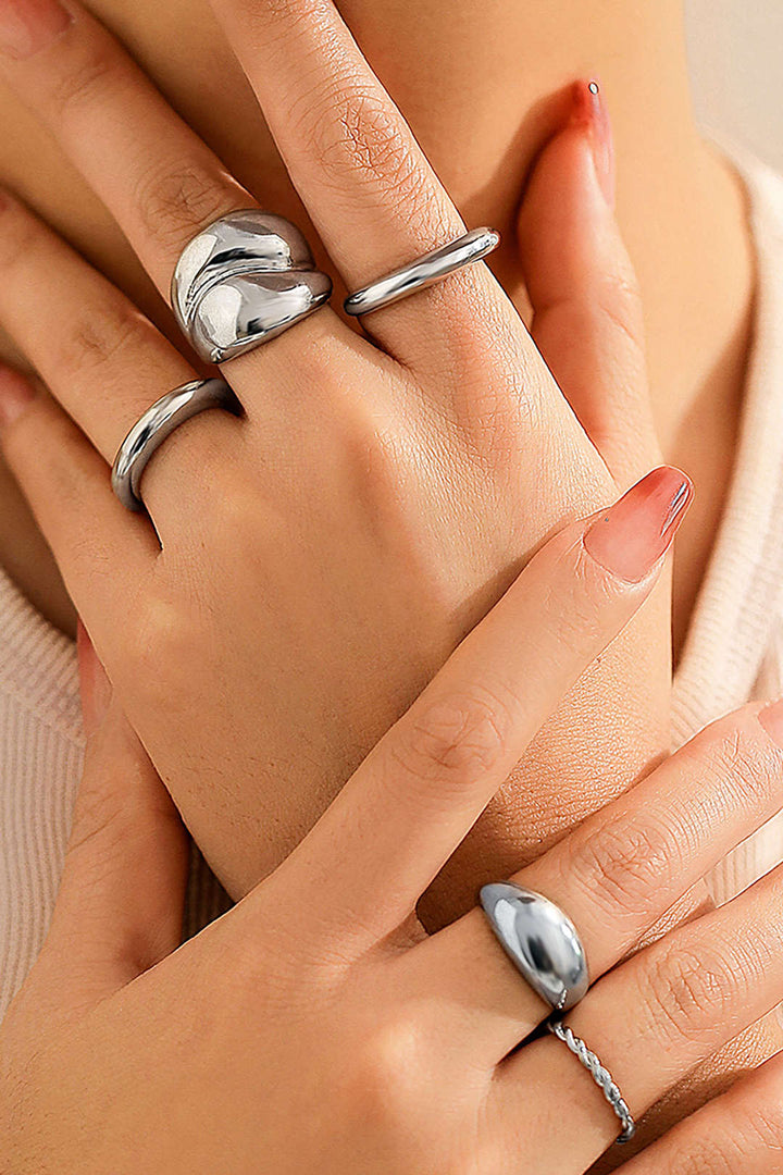 Conjunto de 4 Anillos de Metal