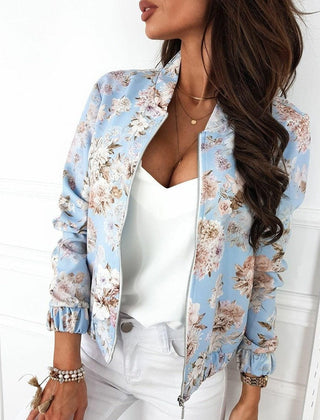 Bomber estampado con cremallera