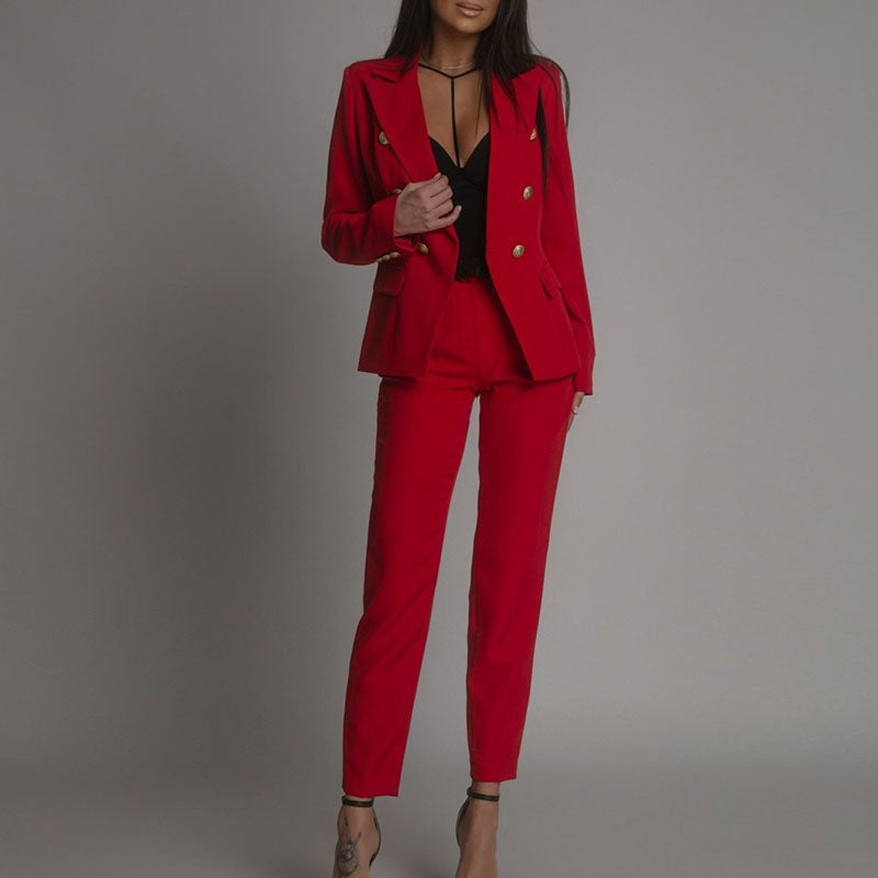 Conjunto chaqueta de doble botonadura