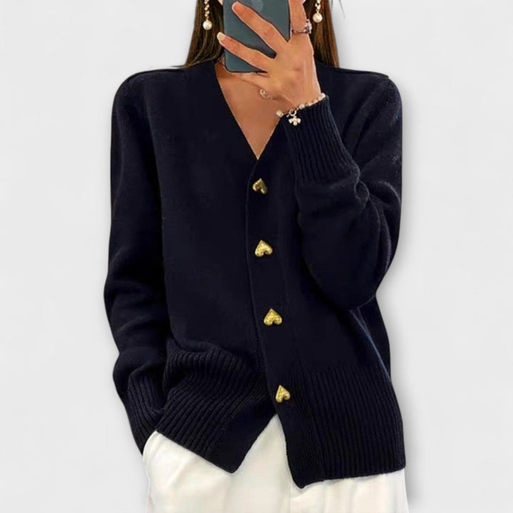 Marij – Vintage-Style V-Neck Sweater for Women