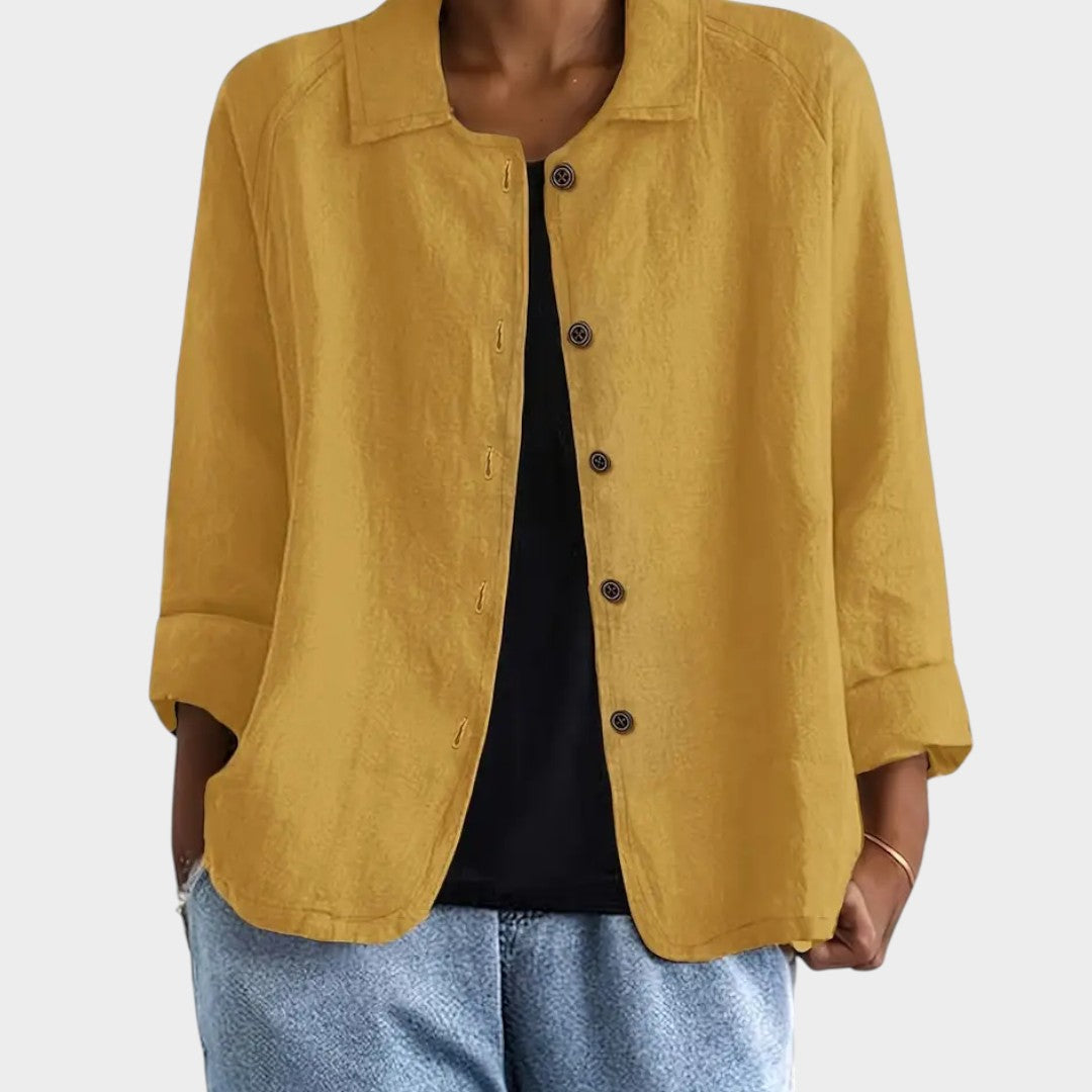 Sofia™ | Chaqueta de Lino Elegante