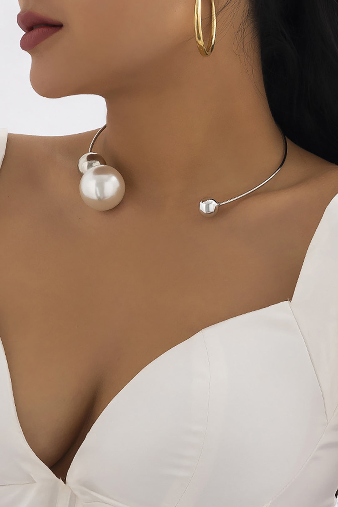 Collares de Perlas Metálicas