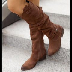 Botas de ante de caña alta