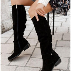Botas de ante de caña alta