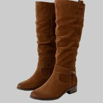 Botas de ante de caña alta