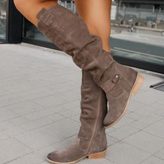Botas de ante de caña alta