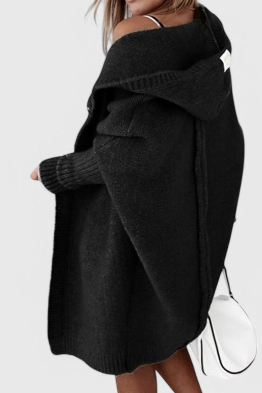 Lovisa | Cárdigan Oversize con Capucha de Punto Grueso