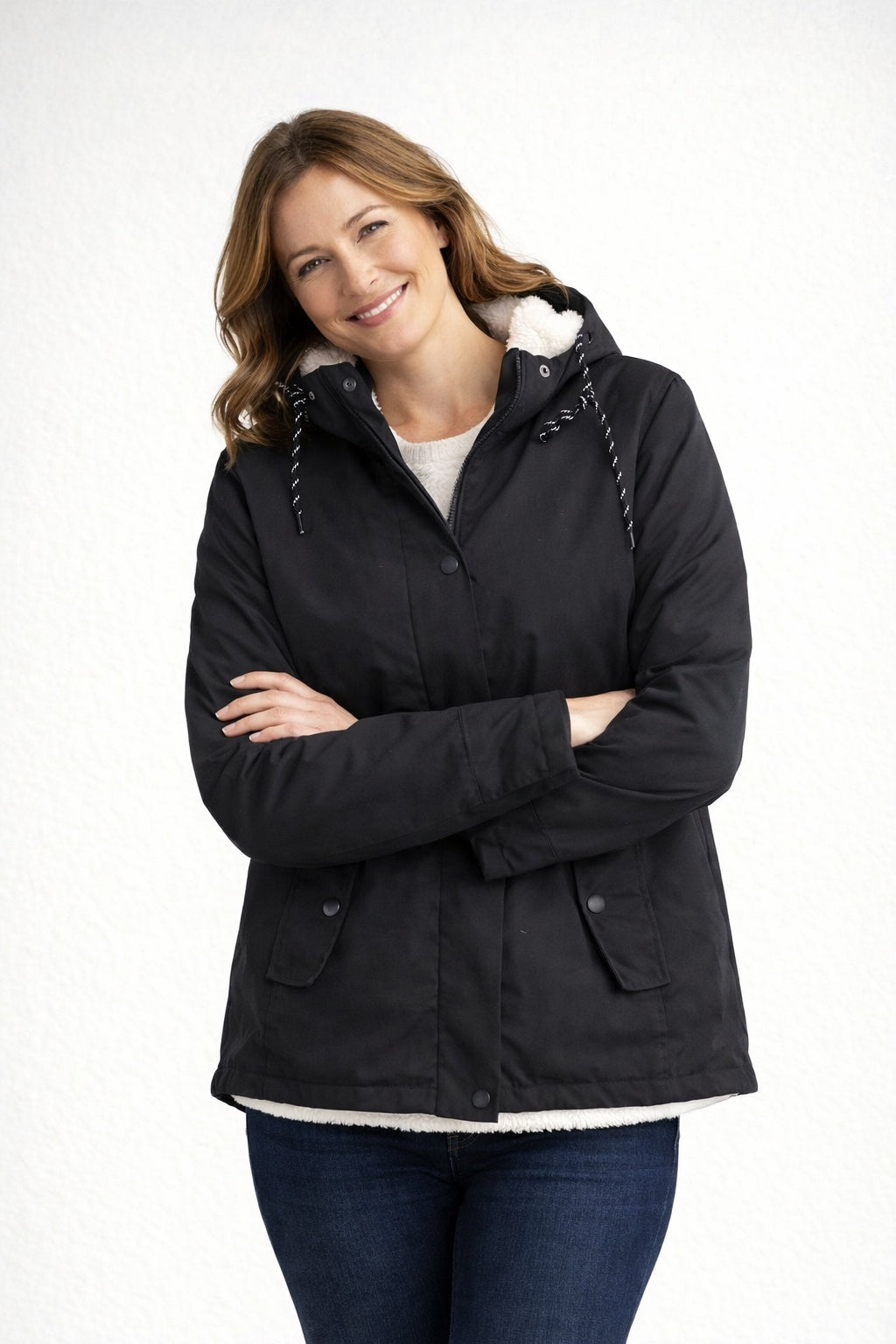 Chaqueta impermeable con forro de borreguito