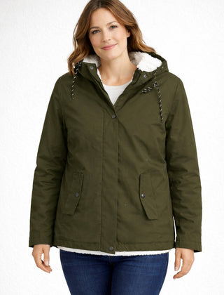 Chaqueta impermeable con forro de borreguito