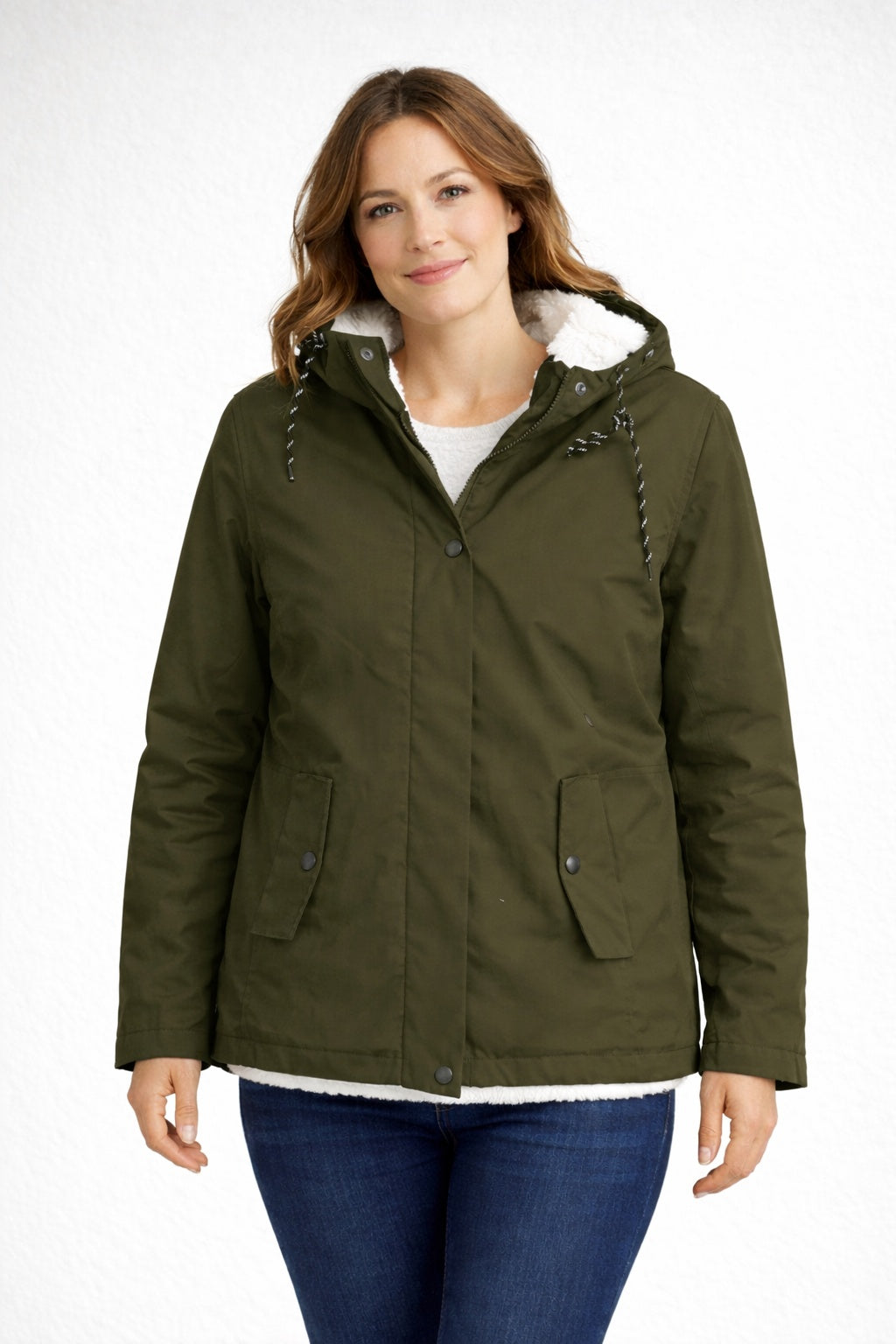 Chaqueta impermeable con forro de borreguito