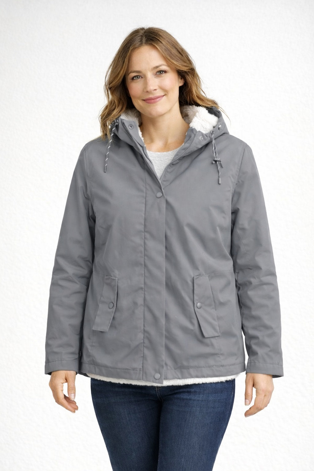 Chaqueta impermeable con forro de borreguito