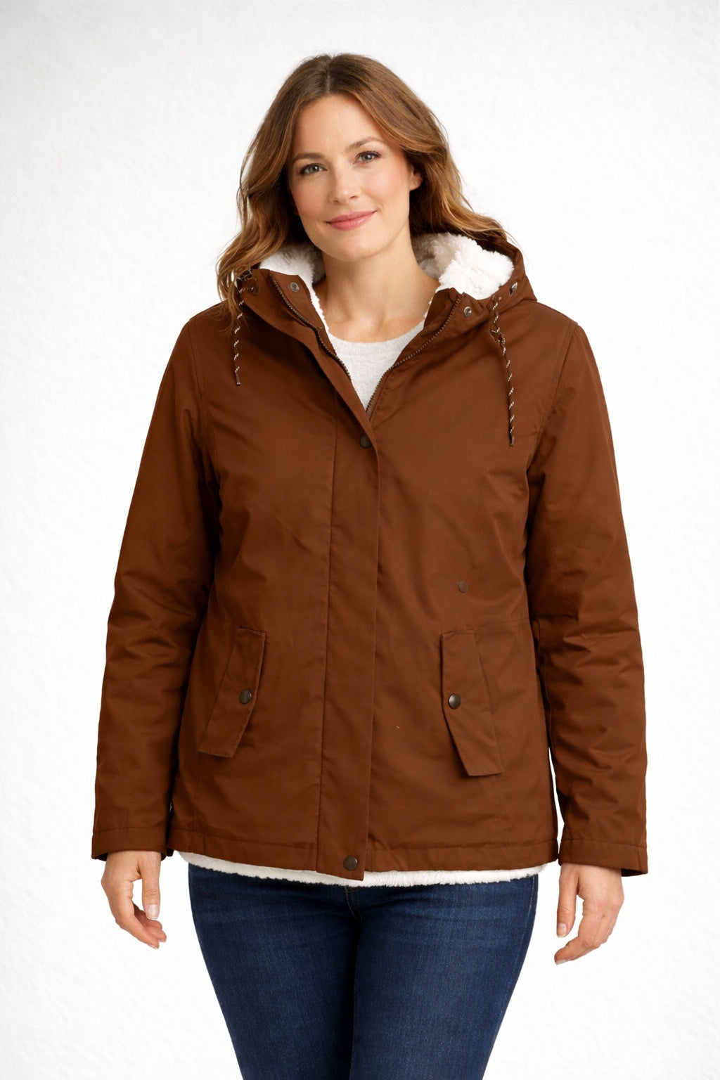 Chaqueta impermeable con forro de borreguito