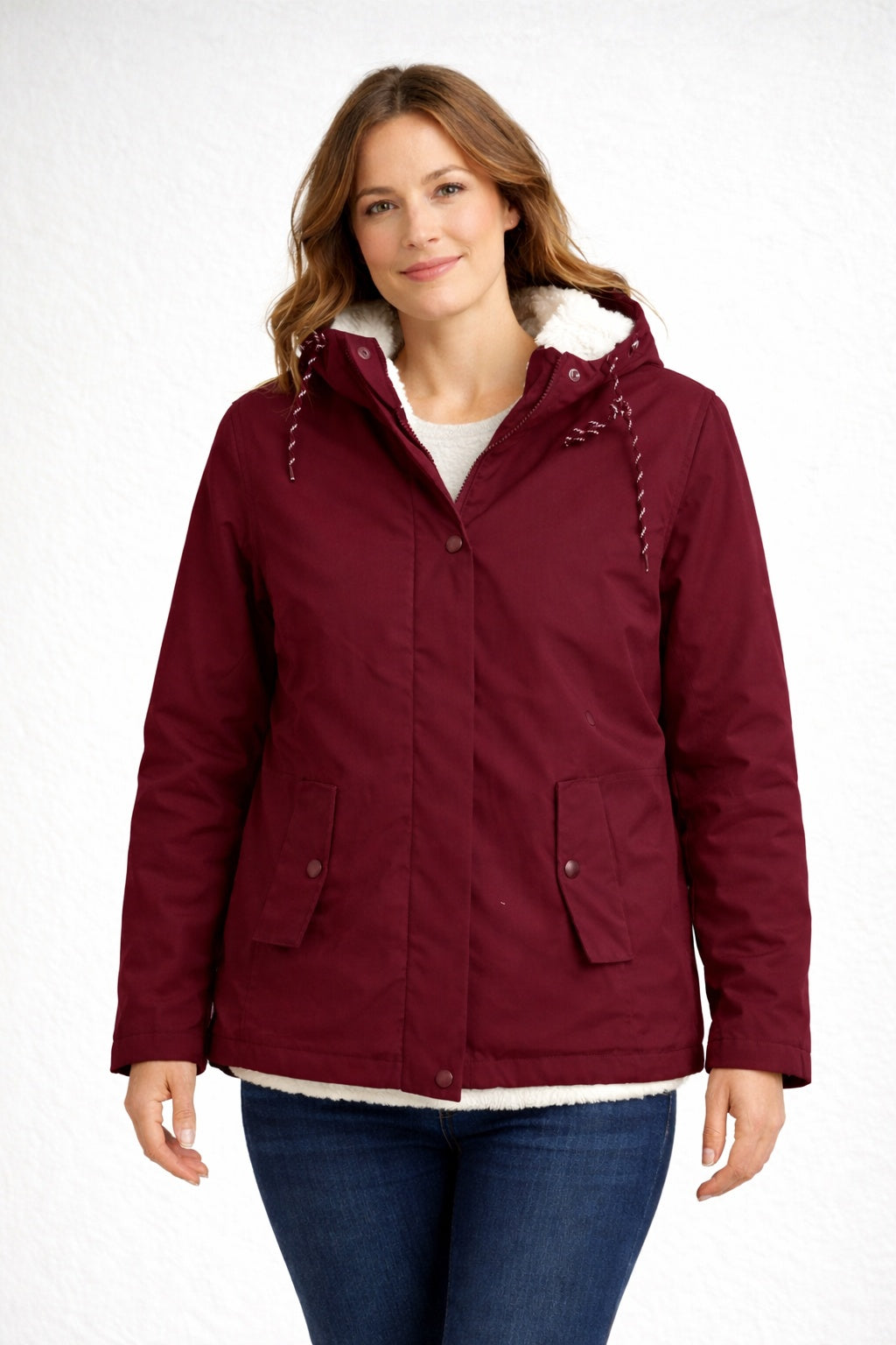 Chaqueta impermeable con forro de borreguito