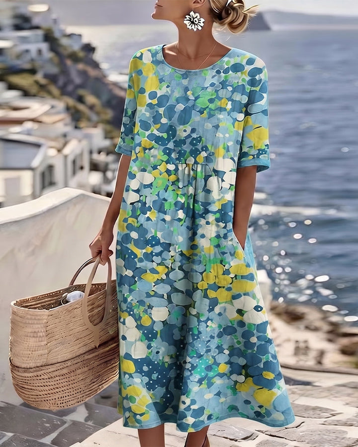 Vestido estampado holgado