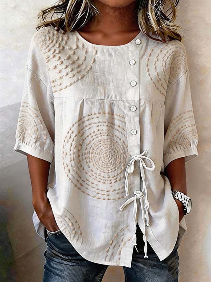Camisa estampada con botones