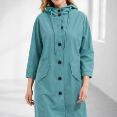 Chaqueta larga con capucha