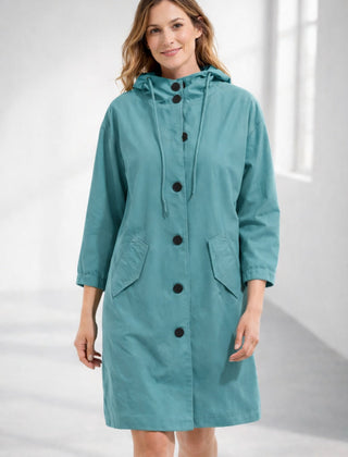 Chaqueta larga con capucha